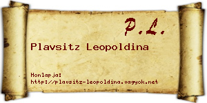 Plavsitz Leopoldina névjegykártya